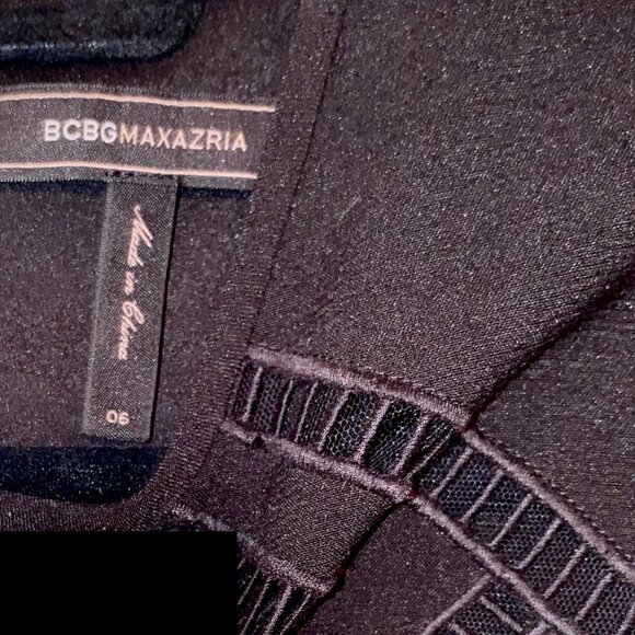 BCBG Maxazria Aynn Fit & Flare Mini Dress Size 6 Sleeveless Cutout Yoke EUC - Picture 7 of 9